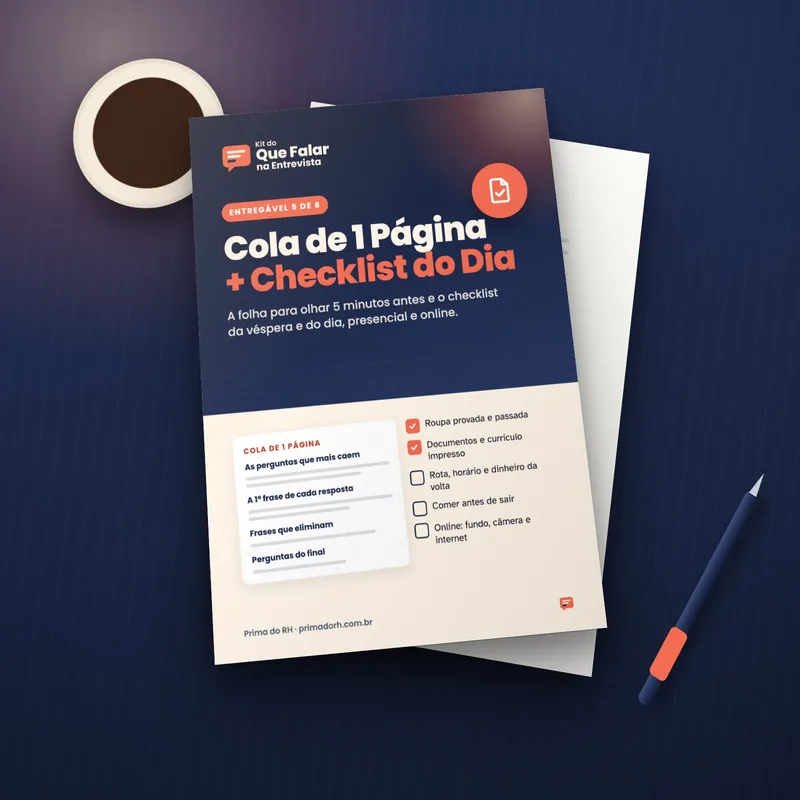 Mockup Cola de 1 Página + Checklist do Dia