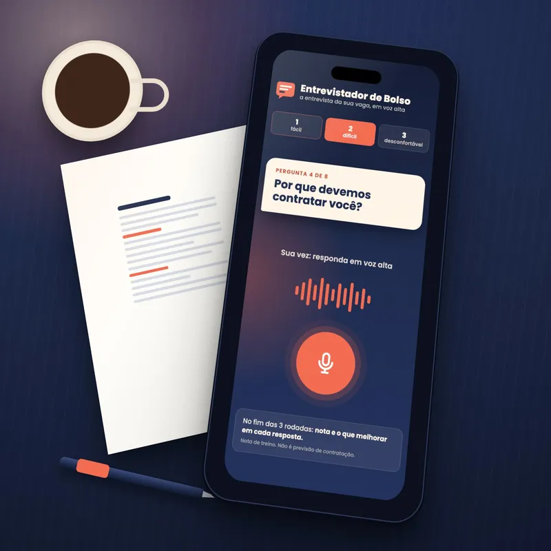 Mockup Entrevistador de Bolso (com IA)